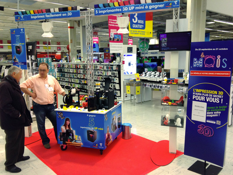 Démonstration d'impression 3D au Carrefour Villiers en Biere