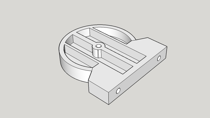 Pièce pour réparer une charnière de douche.