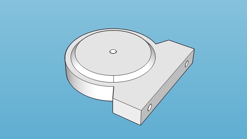 Pièce pour réparer une charnière de douche.