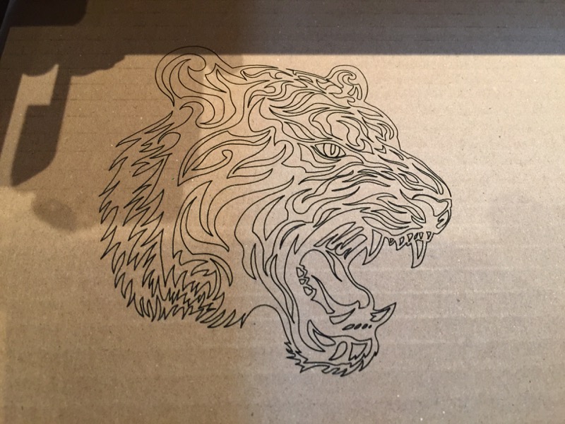 Gravure laser 5w sur carton