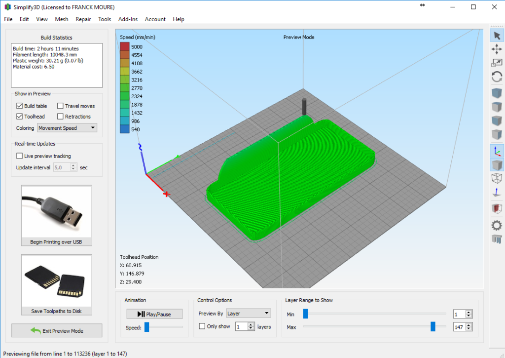 Tranchage du modèle 3D